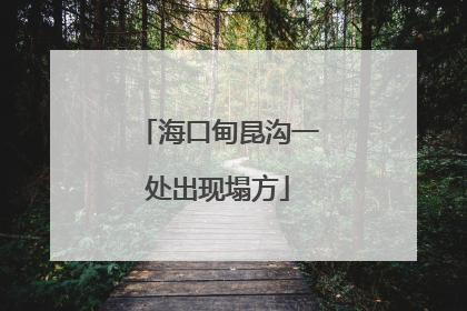 海口甸昆沟一处出现塌方