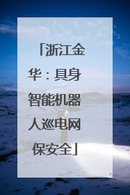 浙江金华：具身智能机器人巡电网保安全