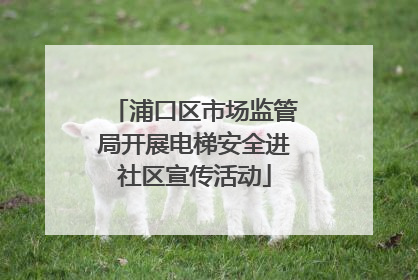 浦口区市场监管局开展电梯安全进社区宣传活动