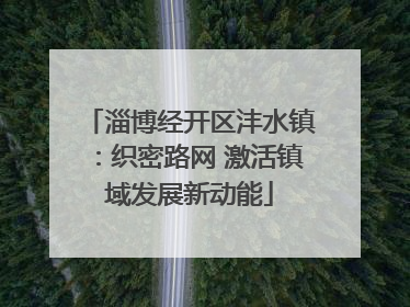 淄博经开区沣水镇：织密路网 激活镇域发展新动能