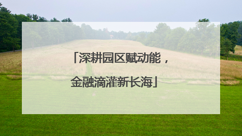 深耕园区赋动能，金融滴灌新长海