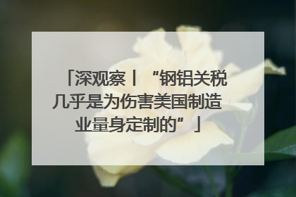 深观察丨“钢铝关税几乎是为伤害美国制造业量身定制的”