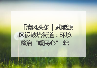 清风头条｜武陵源区锣鼓塔街道：环境整治“暖民心” 辖区面貌“靓”起来