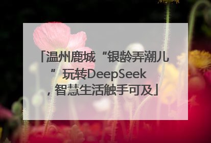 温州鹿城“银龄弄潮儿”玩转DeepSeek，智慧生活触手可及