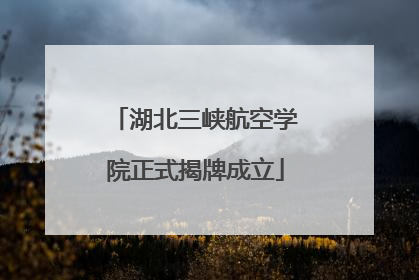 湖北三峡航空学院正式揭牌成立
