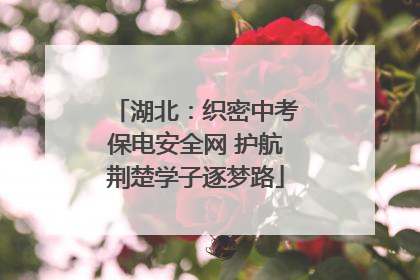 湖北：织密中考保电安全网 护航荆楚学子逐梦路