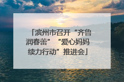 滨州市召开“齐鲁润春蕾”“爱心妈妈续力行动”推进会