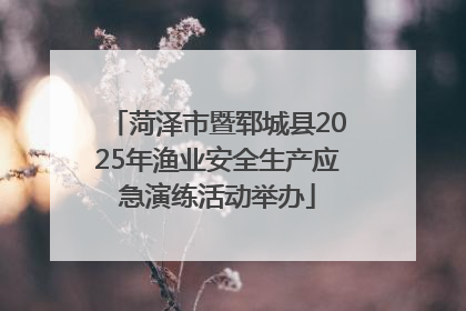 菏泽市暨郓城县2025年渔业安全生产应急演练活动举办