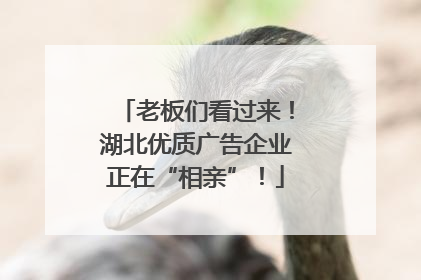 老板们看过来！湖北优质广告企业正在“相亲”！