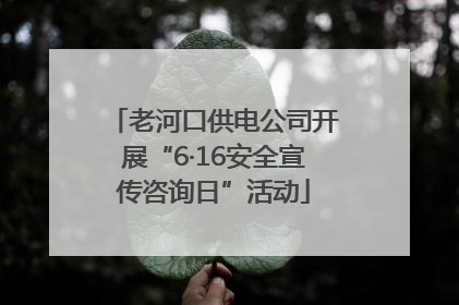 老河口供电公司开展“6·16安全宣传咨询日”活动