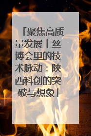 聚焦高质量发展丨丝博会里的技术脉动：陕西科创的突破与想象