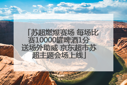 苏超燃爆赛场 每场比赛10000罐啤酒1分送场外助威 京东超市苏超主题会场上线