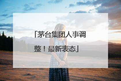 茅台集团人事调整！最新表态