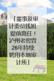 董事及审计委员钱旭提前离任！泸州老窖曾26年持续聘用本地审计所