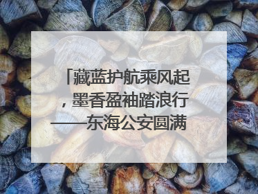 藏蓝护航乘风起，墨香盈袖踏浪行——东海公安圆满“交卷”