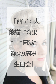 西宁：大熊猫“奇果”“园满”迎来9周岁生日会