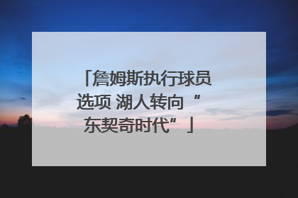 詹姆斯执行球员选项 湖人转向“东契奇时代”