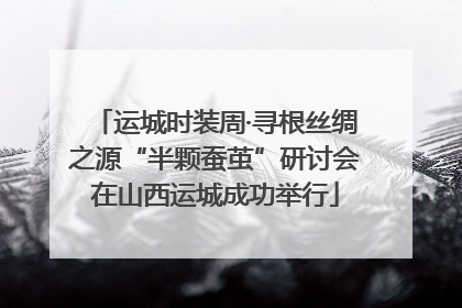 运城时装周·寻根丝绸之源“半颗蚕茧”研讨会在山西运城成功举行
