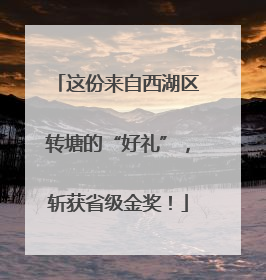 这份来自西湖区转塘的“好礼”，斩获省级金奖！