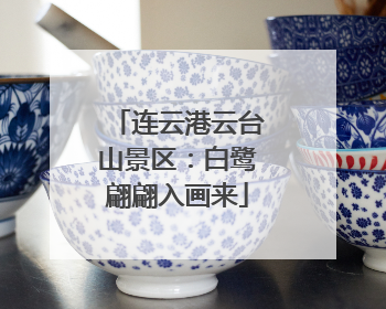 连云港云台山景区：白鹭翩翩入画来