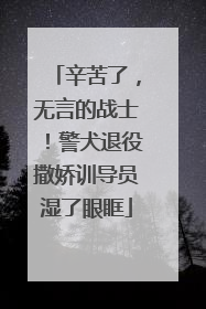 辛苦了，无言的战士！警犬退役撒娇训导员湿了眼眶