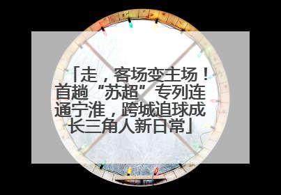 走，客场变主场！首趟“苏超”专列连通宁淮，跨城追球成长三角人新日常