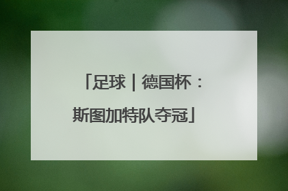 足球｜德国杯：斯图加特队夺冠