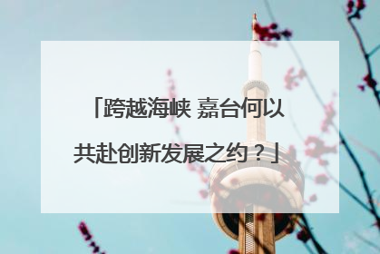 跨越海峡 嘉台何以共赴创新发展之约？