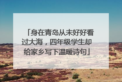 身在青岛从未好好看过大海，四年级学生却给家乡写下温暖诗句