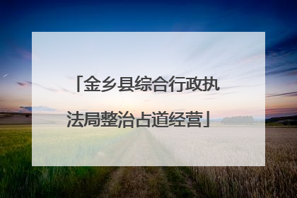 金乡县综合行政执法局整治占道经营
