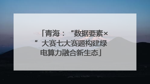 青海：“数据要素×”大赛七大赛题构建绿电算力融合新生态
