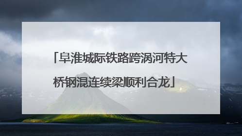 阜淮城际铁路跨涡河特大桥钢混连续梁顺利合龙