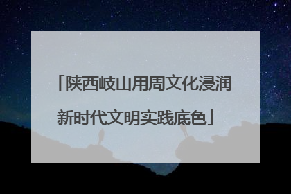 陕西岐山用周文化浸润新时代文明实践底色
