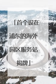 首个设在浦东的海外园区服务站揭牌