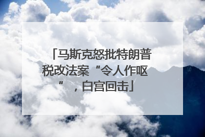 马斯克怒批特朗普税改法案“令人作呕”，白宫回击