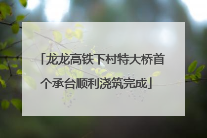 龙龙高铁下村特大桥首个承台顺利浇筑完成