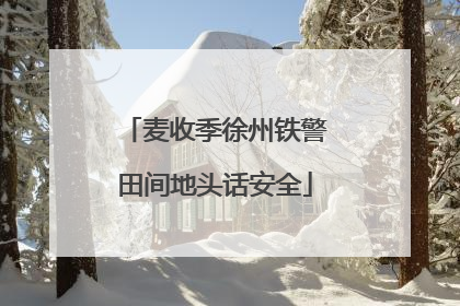 麦收季徐州铁警田间地头话安全