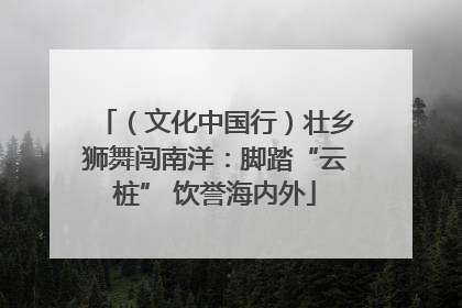 （文化中国行）壮乡狮舞闯南洋：脚踏“云桩” 饮誉海内外