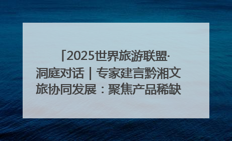 2025世界旅游联盟·洞庭对话｜专家建言黔湘文旅协同发展：聚焦产品稀缺性 深化区域经验共享