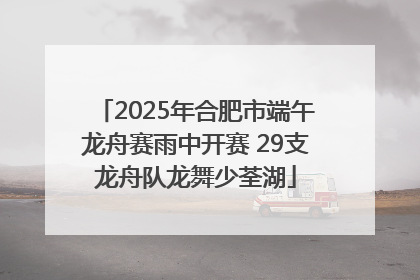 2025年合肥市端午龙舟赛雨中开赛 29支龙舟队龙舞少荃湖