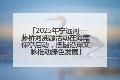 2025年宁远河—藤桥河溯源活动在海南保亭启动，挖掘沿岸文脉推动绿色发展