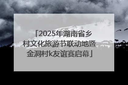 2025年湖南省乡村文化旅游节联动地暨金洞村k友谊赛启幕