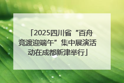 2025四川省“百舟竞渡迎端午”集中展演活动在成都新津举行