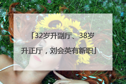 32岁升副厅、38岁升正厅，刘会英有新职