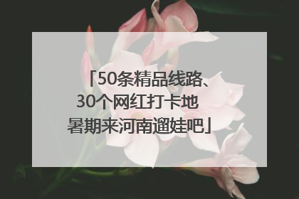 50条精品线路、30个网红打卡地 暑期来河南遛娃吧