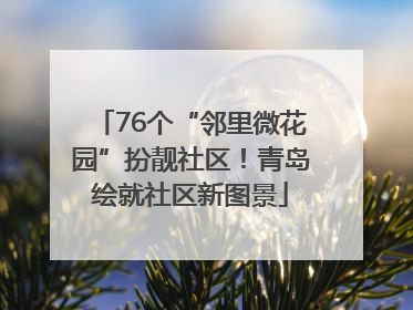 76个“邻里微花园”扮靓社区！青岛绘就社区新图景