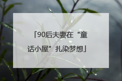 90后夫妻在“童话小屋”扎染梦想
