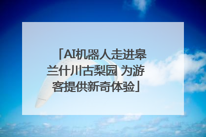 AI机器人走进皋兰什川古梨园 为游客提供新奇体验