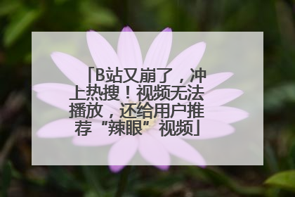 B站又崩了，冲上热搜！视频无法播放，还给用户推荐“辣眼”视频